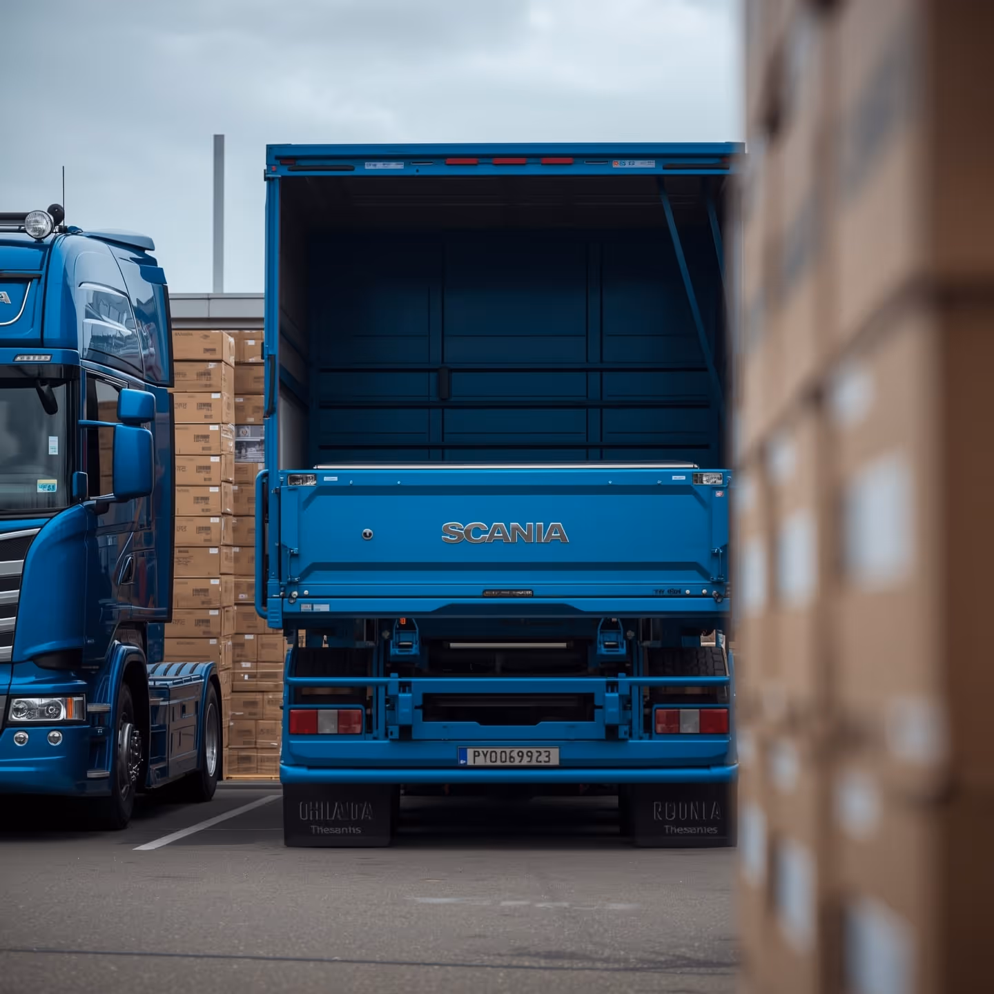 Loading cargo onto a truck